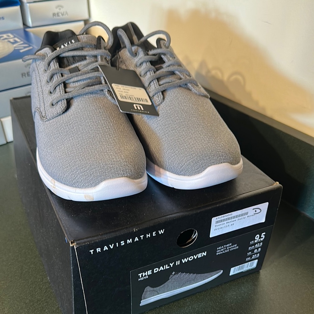 Travis Mathew The Daily II Woven Sneaker in Heather Quiet Shade
